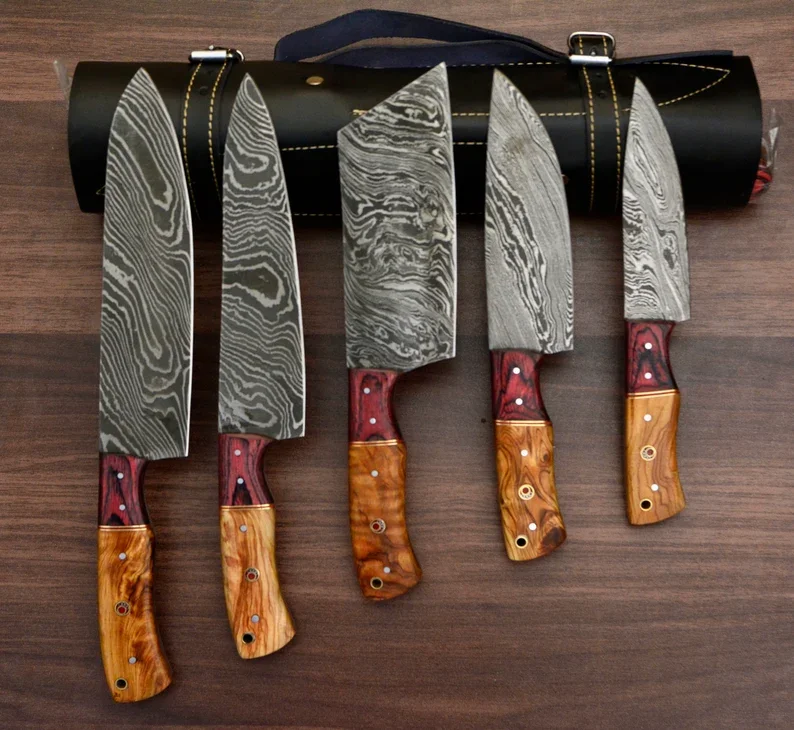 Damascus Knife Set