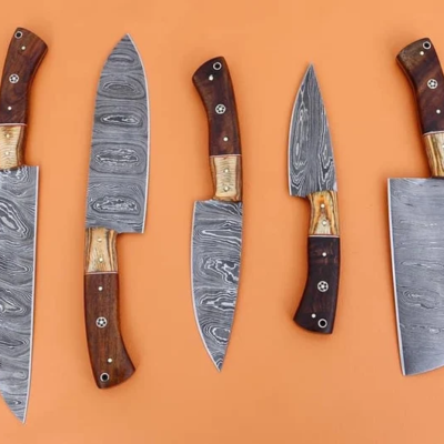 Handmade Damascus Chef Knife Set