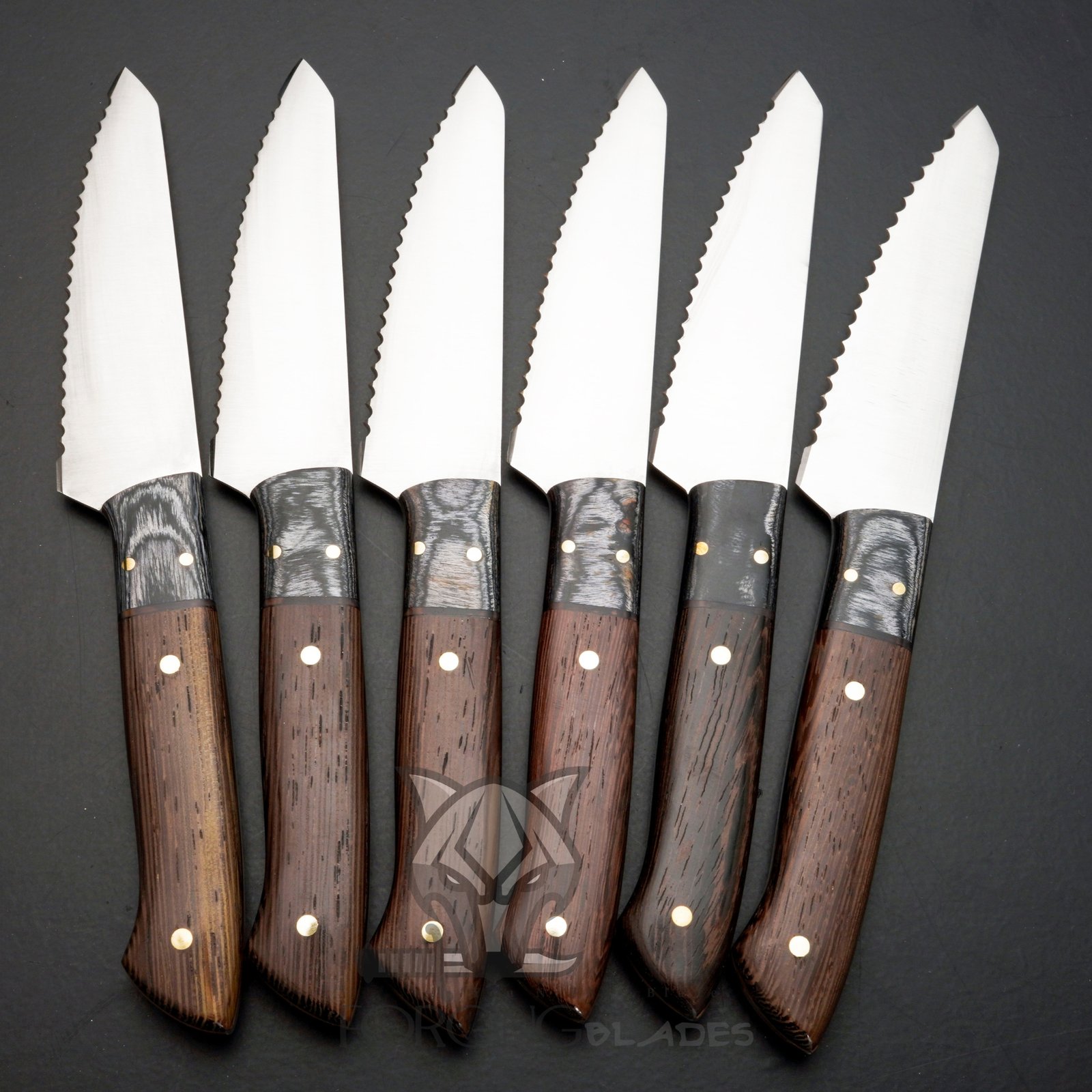 Japanese Steak knives Set Laguiole Serrated (1)