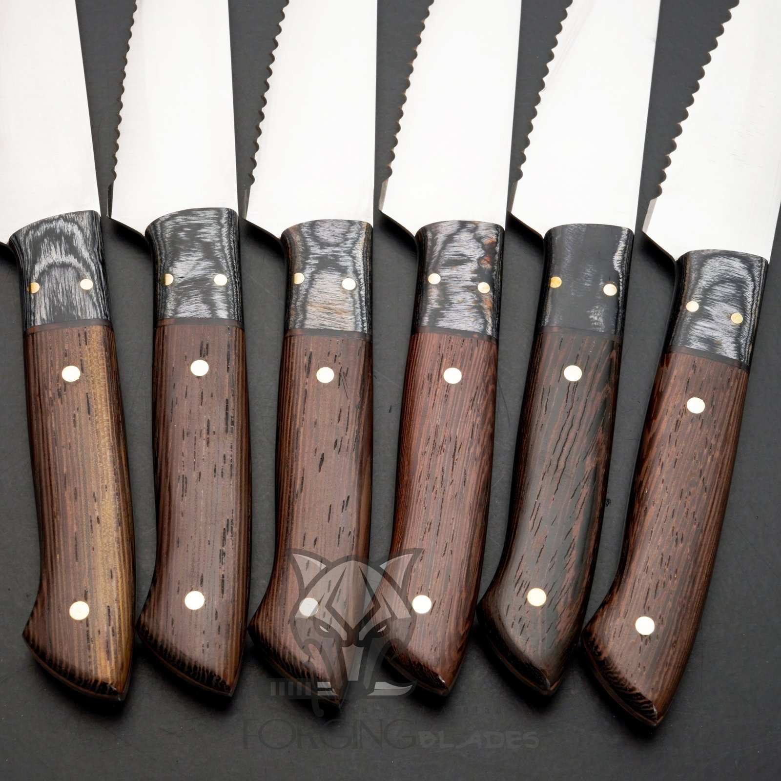 Japanese Steak knives Set Laguiole Serrated (2)