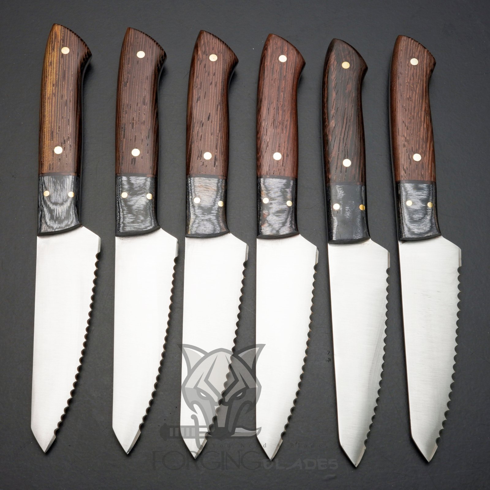 Japanese Steak knives Set Laguiole Serrated (5)